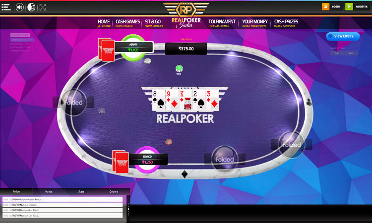 play online poker at Real Poker